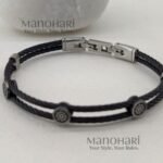 Vaibhav signature bracelet for men crafted from premium stainless steel with a polished modern finish