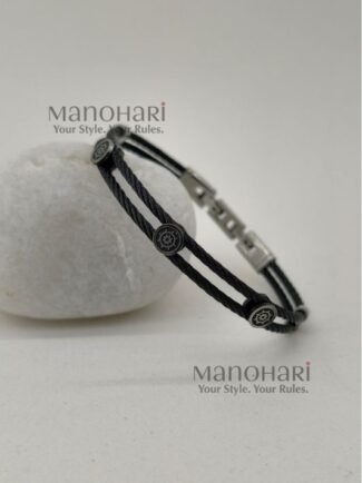 Vaibhav signature bracelet for men crafted from premium stainless steel with a polished modern finish