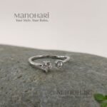 Aurelia crystal grace ring with sparkling cubic zirconia and elegant silver plated finish