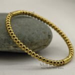 **Aarunya Divine Kada Bracelet crafted from premium 316L stainless steel with luxurious 18K gold plating, featuring an anti-tarnish, waterproof, and hypoallergenic minimalist design for women.**