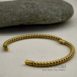 **Aarunya Divine Kada Bracelet crafted from premium 316L stainless steel with luxurious 18K gold plating, featuring an anti-tarnish, waterproof, and hypoallergenic minimalist design for women.**