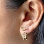 **Elina Twin Butterfly Earrings crafted from premium stainless steel, featuring an elegant twin butterfly stud design for lightweight everyday wear and timeless style.**