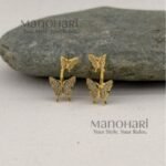 **Elina Twin Butterfly Earrings crafted from premium stainless steel, featuring an elegant twin butterfly stud design for lightweight everyday wear and timeless style.**