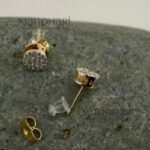 **Elina Celeste Crystal Stud Earrings featuring brilliant Cubic Zirconia (CZ) stones with a premium anti-tarnish finish, designed in a classic round stud style for timeless everyday elegance.**