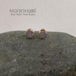 **Elina Celeste Crystal Stud Earrings featuring brilliant Cubic Zirconia (CZ) stones with a premium anti-tarnish finish, designed in a classic round stud style for timeless everyday elegance.**