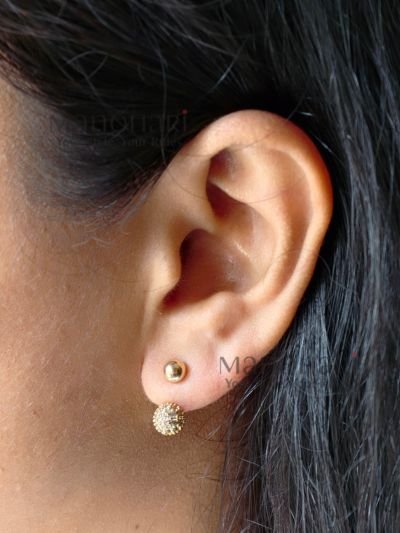 **Liora Double Drop Earrings featuring a premium anti-tarnish gold-plated finish with an elegant double-drop design, lightweight and stylish for everyday wear and special occasions.**