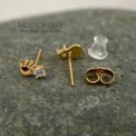 **Aarvi Classic Stud Earrings featuring a sleek 0.25 cm minimalist design with a premium anti-tarnish finish, crafted for lasting shine, everyday comfort, and timeless elegance.**