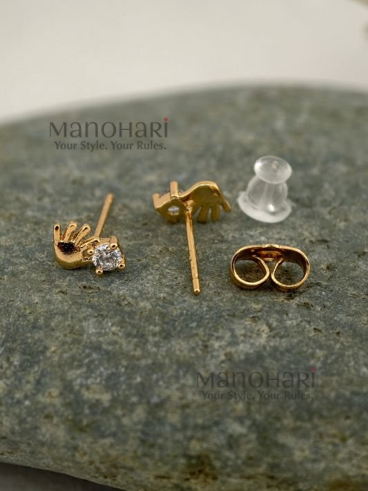 **Aarvi Classic Stud Earrings featuring a sleek 0.25 cm minimalist design with a premium anti-tarnish finish, crafted for lasting shine, everyday comfort, and timeless elegance.**