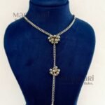 **Nupurika Ghungroo Heritage Necklace crafted from premium oxidised alloy with an antique finish, featuring delicate ghungroo bell detailing on a 38 cm single-strand chain with a secure lobster clasp for timeless ethnic elegance.**