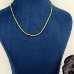 **Haya Gold Rope Chain crafted from premium brass with a radiant gold-plated finish, featuring a classic 20 cm rope chain design for everyday wear and layering.**