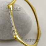 **Kiara Crystal Luxe Bangle crafted from premium anti-tarnish stainless steel, featuring sparkling crystal embellishments, a sleek slim silhouette, and a fixed 5.7 cm inner diameter for elegant everyday wear.**