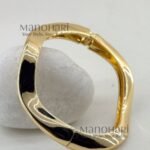 **Vihana Luxe Statement Bangles crafted from premium anti-tarnish stainless steel with a luxurious gold-tone finish, featuring a bold asymmetrical openable cuff design and a 6 cm inner diameter for a modern, elegant statement look.**