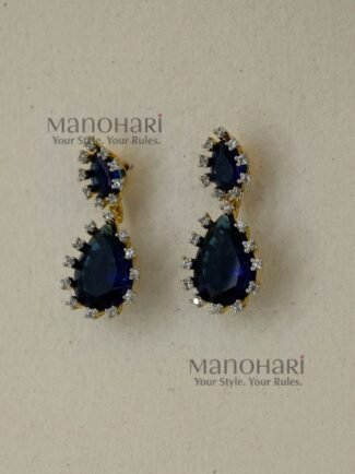 Elara Victorian AD stone earrings with premium sparkling design for women, ideal for weddings and special occasions