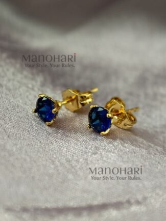 Ishira Elegant Mini Stud earrings with 18K plating, delicate 0.25 cm design and anti-tarnish finish for women
