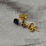 Ishira Elegant Mini Stud earrings with 18K plating, delicate 0.25 cm design and anti-tarnish finish for women