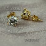 Ziya Garden Vine earrings with 18K plating, delicate 0.6 cm botanical design, and anti-tarnish waterproof finish for women