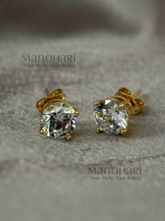 Ziya Garden Vine earrings with 18K plating, delicate 0.6 cm botanical design, and anti-tarnish waterproof finish for women