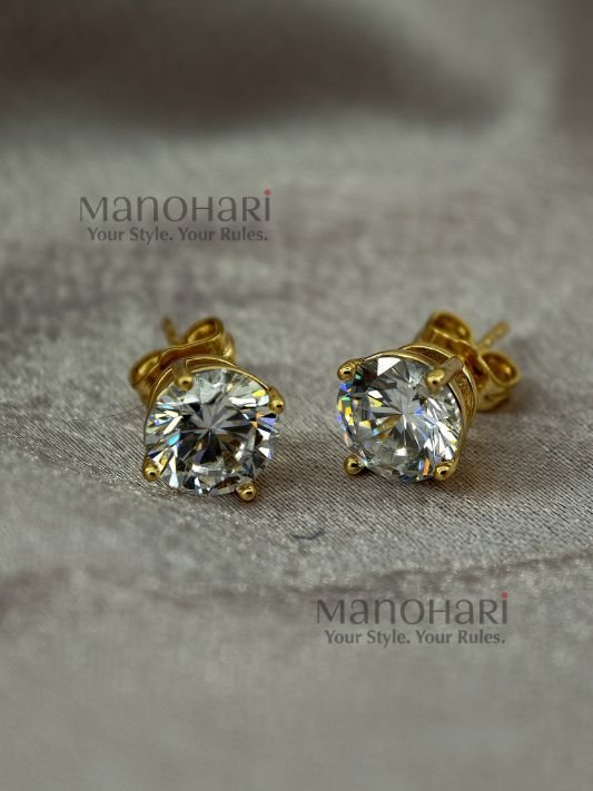 Ziya Garden Vine earrings with 18K plating, delicate 0.6 cm botanical design, and anti-tarnish waterproof finish for women