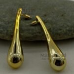 **Eliana Gloss Teardrop Earrings crafted from premium brass with a radiant high-gloss gold-tone finish, featuring a sleek 5.5 cm teardrop silhouette that adds timeless elegance and modern sophistication to every outfit.**