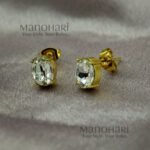 Aira Petal Grace stainless steel earrings with delicate floral-inspired design and compact 0.5 cm length for women