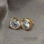 Elara Rose Bloom floral earrings with 18K gold plating, delicate rose-inspired design, and anti-tarnish waterproof finish for women