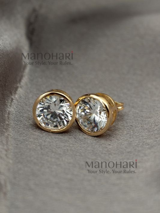 Elara Rose Bloom floral earrings with 18K gold plating, delicate rose-inspired design, and anti-tarnish waterproof finish for women