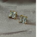 Ziya Radiant Luxe 18K plated stud earrings, 0.5 cm minimalist design with anti-tarnish finish for women