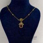 Ishira Vintage Crystal AD necklace set with sparkling artificial stones, brass design and matching earrings for women