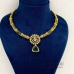 Zia Victorian Diamond Elegance Hasli necklace set in premium brass with rich gold-tone finish for women