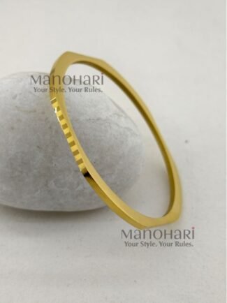Kiara Everglow Anti-Tarnish Bangle with elegant design and approximately 6 cm inner diameter, suitable for women’s everyday and festive jewellery styling.
