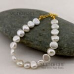Kiara Freshwater Pearl Charm Bracelet featuring elegant freshwater pearls, designed for women’s everyday, festive and contemporary jewellery styling.