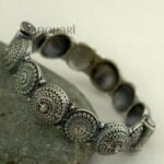 Naira Rustic Silver Elegance 5.5 cm openable kada with rustic silver oxidised finish for women