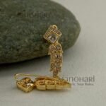 Vanya Diamond Leaf Luxe Ear Cuff with leaf-shaped design, artificial diamond detailing and stainless steel finish