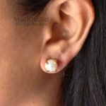 Varnika Freshwater Pearl Radiance Studs featuring elegant freshwater pearls with an approximate 0.5 cm diameter, perfect for delicate everyday and festive jewellery styling.